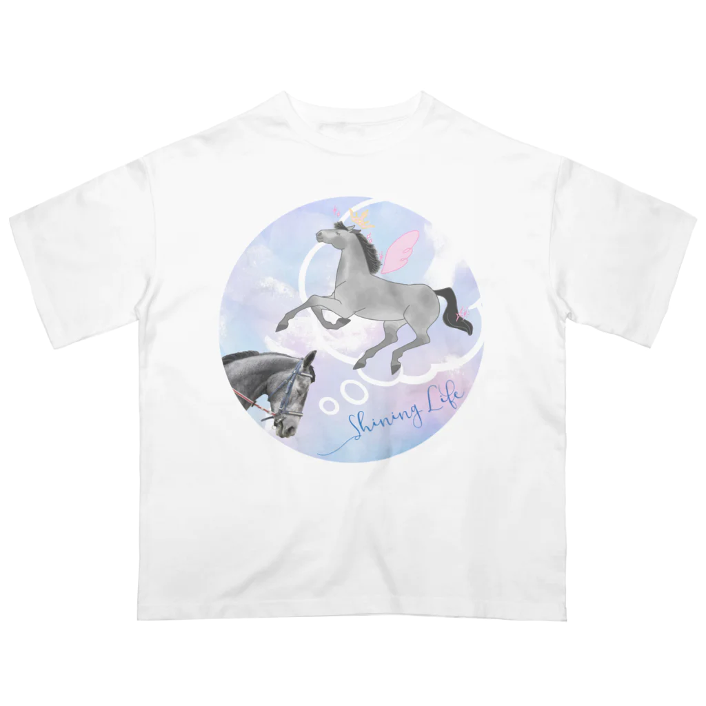 Loveuma. official shopのDreamin' Maihime. by Horse Support Center Oversized T-Shirt