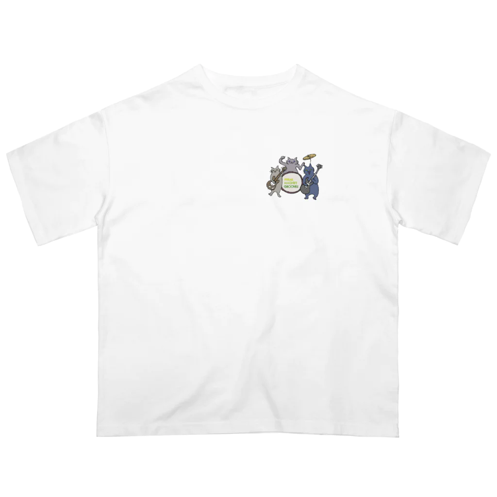 gatto_gattoのROCKな猫たち Oversized T-Shirt