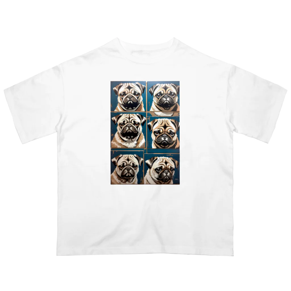 TakashiSのThe Pug Spectrum Oversized T-Shirt