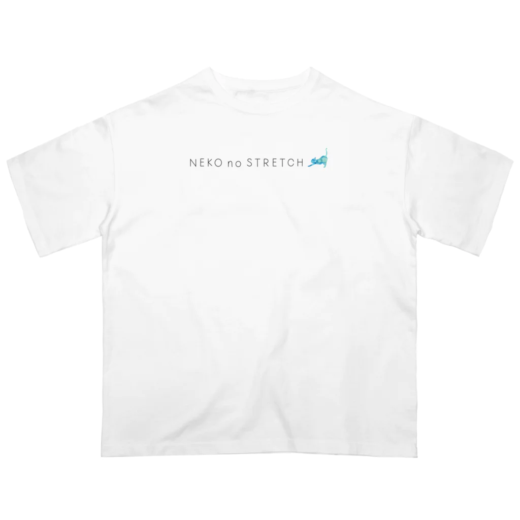 OmamesanのNEKO no STRECH【水色】 Oversized T-Shirt