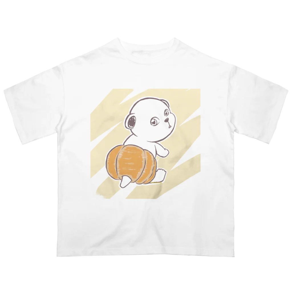 三月うさぎのみせのしろくま01 オーバーサイズTシャツ