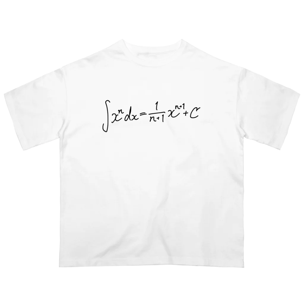 スクランブル発進の不定積分の公式（淡色用） オーバーサイズTシャツ