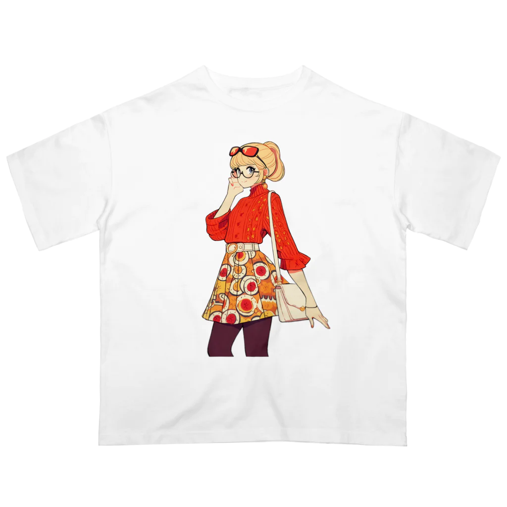 桜音ことこ企画の赤いスウィター Oversized T-Shirt