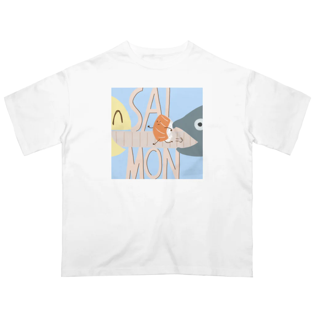 saji_equal_spoonのサーモン オーバーサイズTシャツ