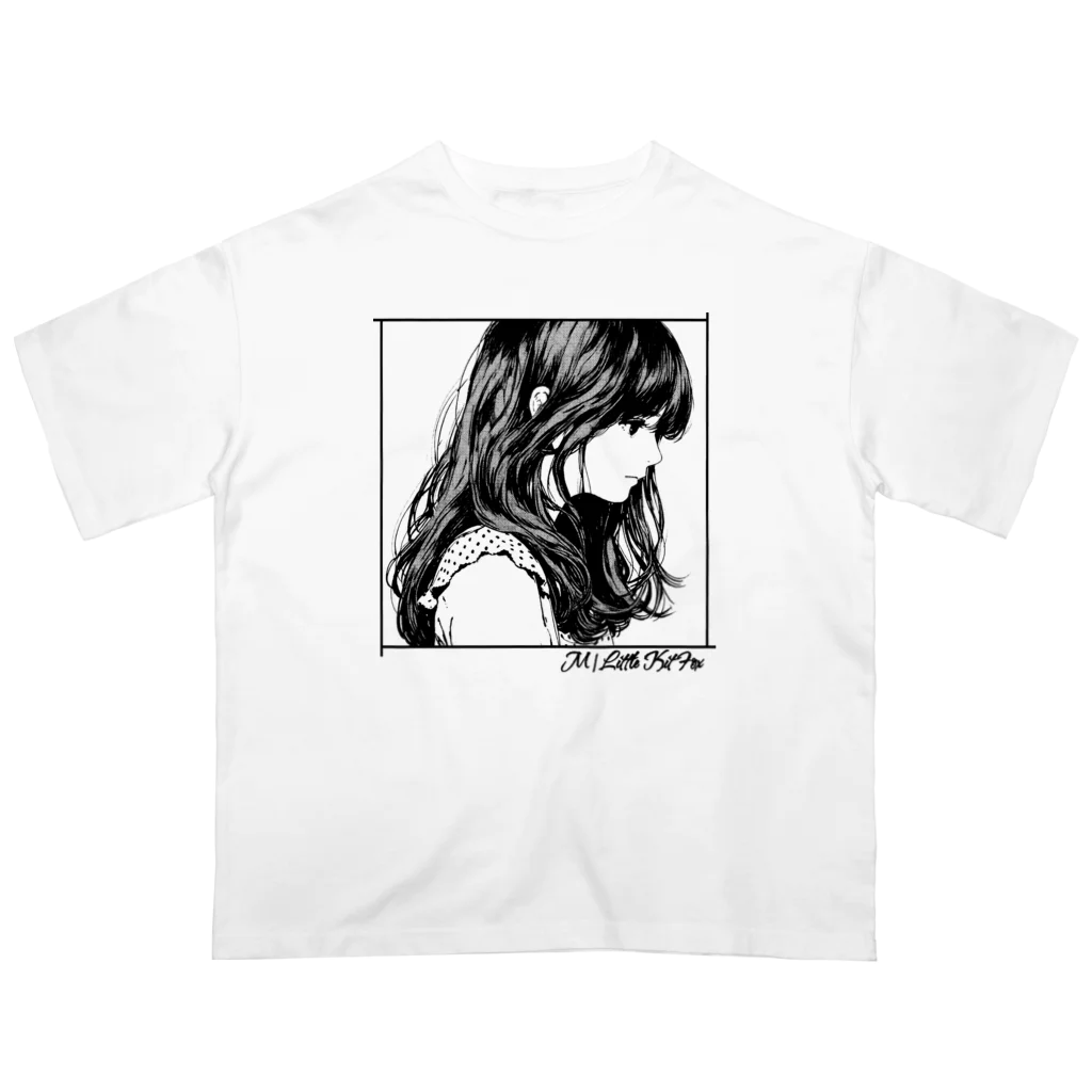 みゆみん@YouTuber ／M|Little Kit Foxのmonochrome Tシャツ Oversized T-Shirt