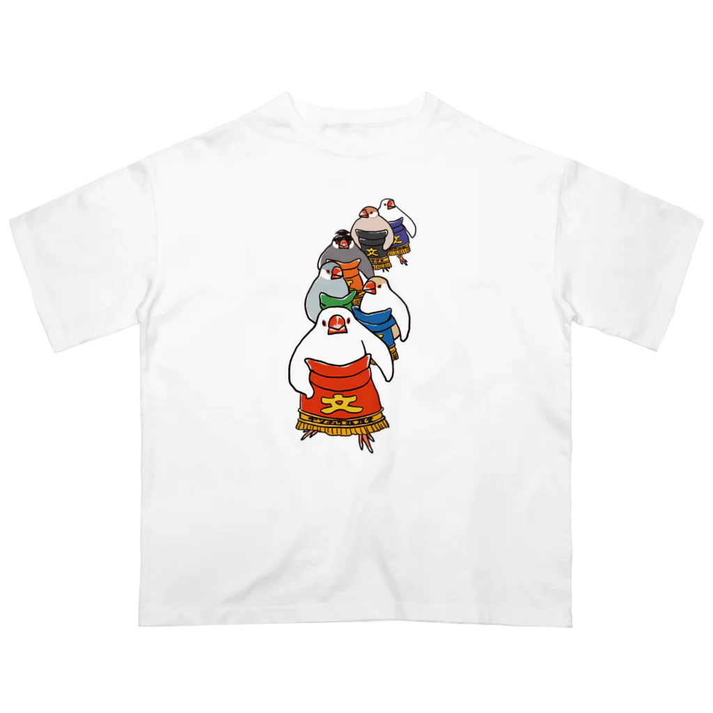 もしもしこちら文鳥の文鳥力士　土俵入り Oversized T-Shirt