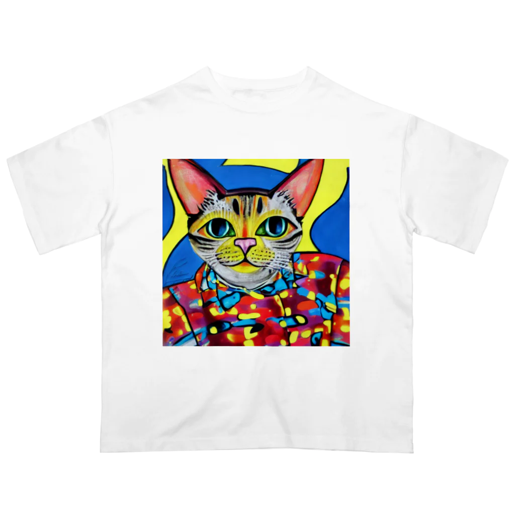 miehayashi1984のファンキーcat Oversized T-Shirt