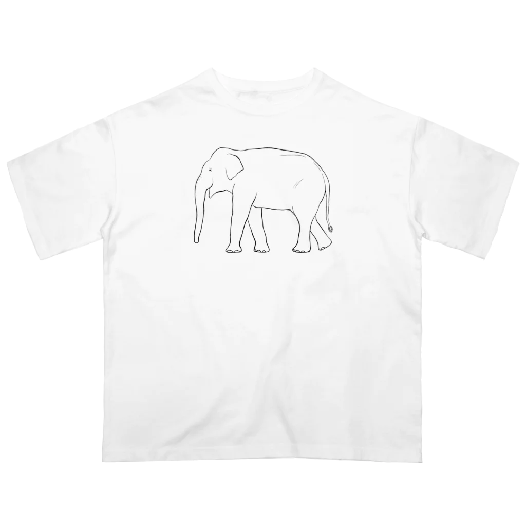 ゆきみ屋のアジアゾウ オーバーサイズTシャツ