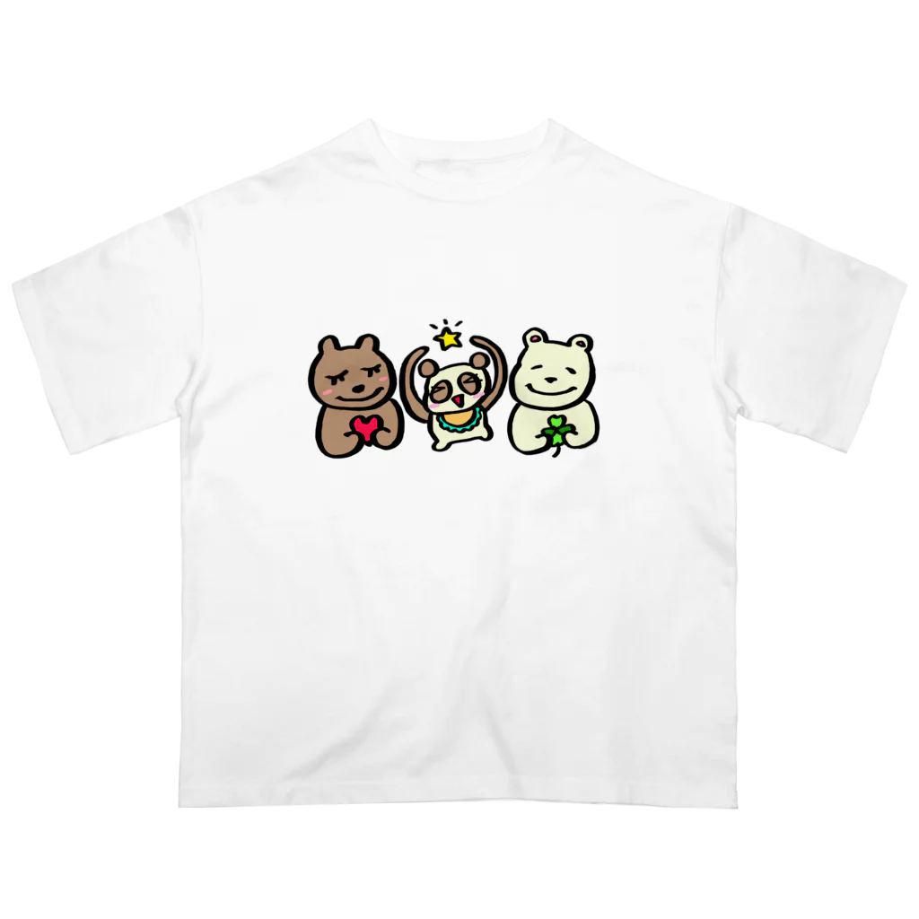 もののけCo.のくまくまファミリー オーバーサイズTシャツ