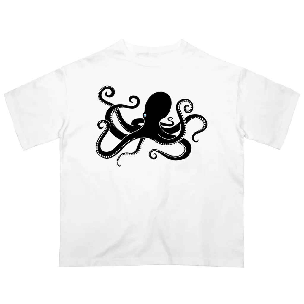 りんとくろの大胆な黒たこアート Oversized T-Shirt
