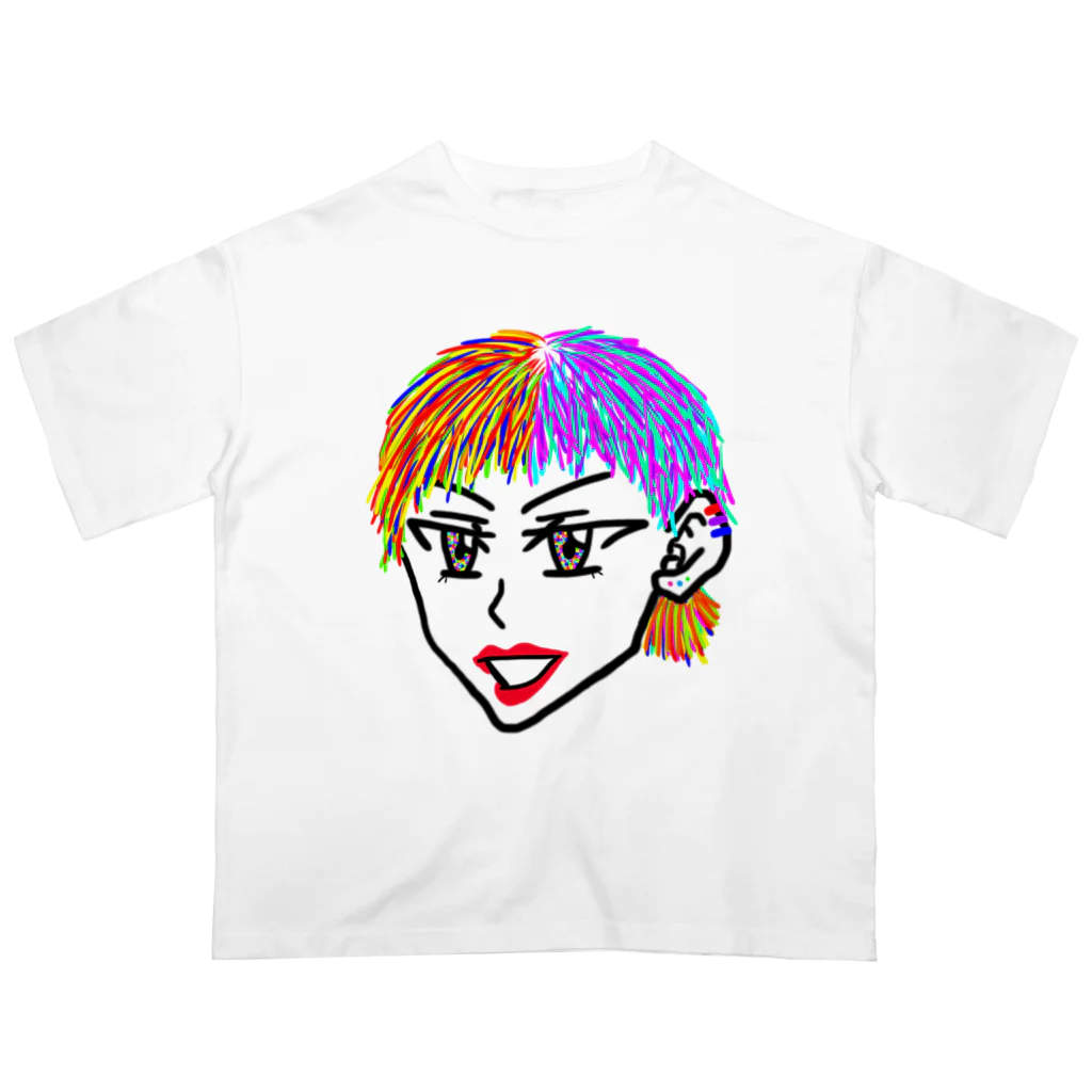 ぷりてぃーくりーちゃーずの虹ガール 6 Oversized T-Shirt