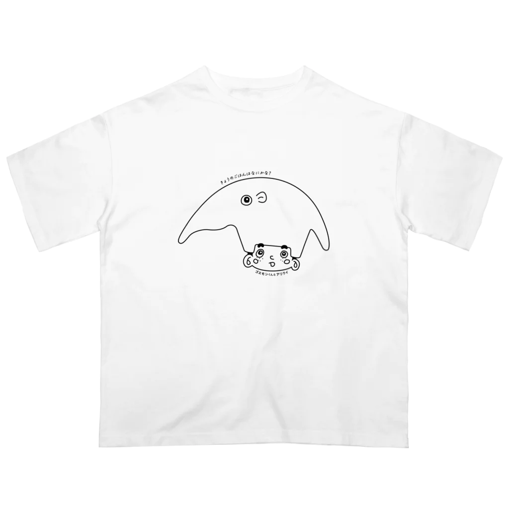 Smallfieldのゴエモンくんとアリクイ　BK-01 オーバーサイズTシャツ