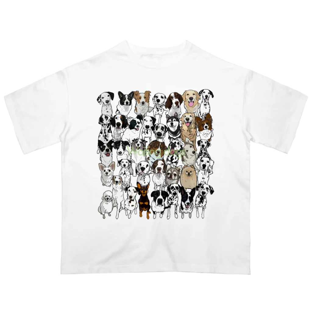 lily_dalmatianのWaiting dogs  オーバーサイズTシャツ