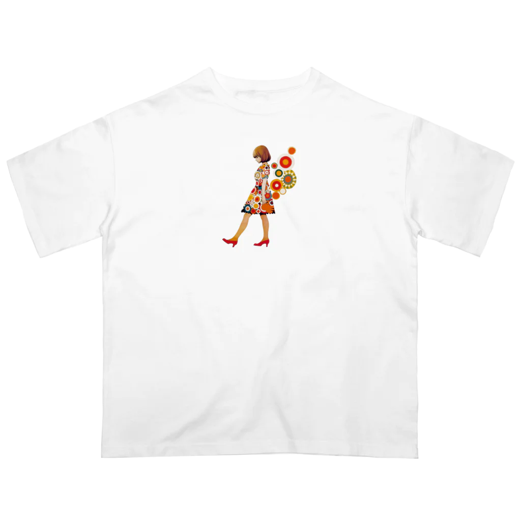 桜音ことこ企画のドット柄のミニ Oversized T-Shirt