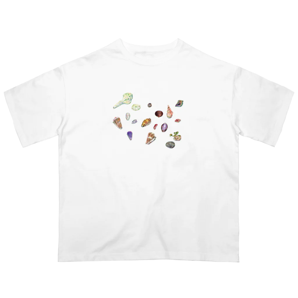 shokomumuの屋久島の海からの贈り物　　貝殻 オーバーサイズTシャツ