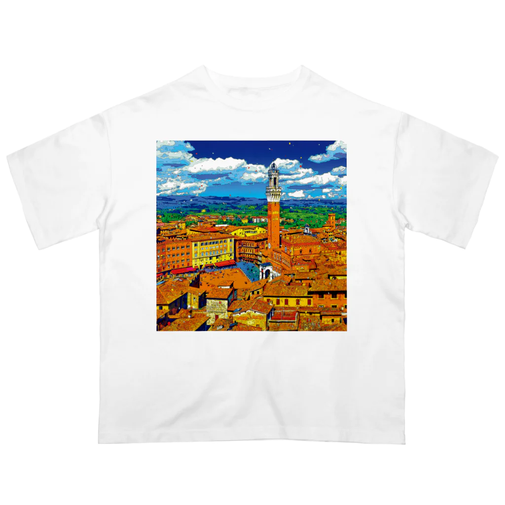 GALLERY misutawoのイタリア シエナの街並み オーバーサイズTシャツ