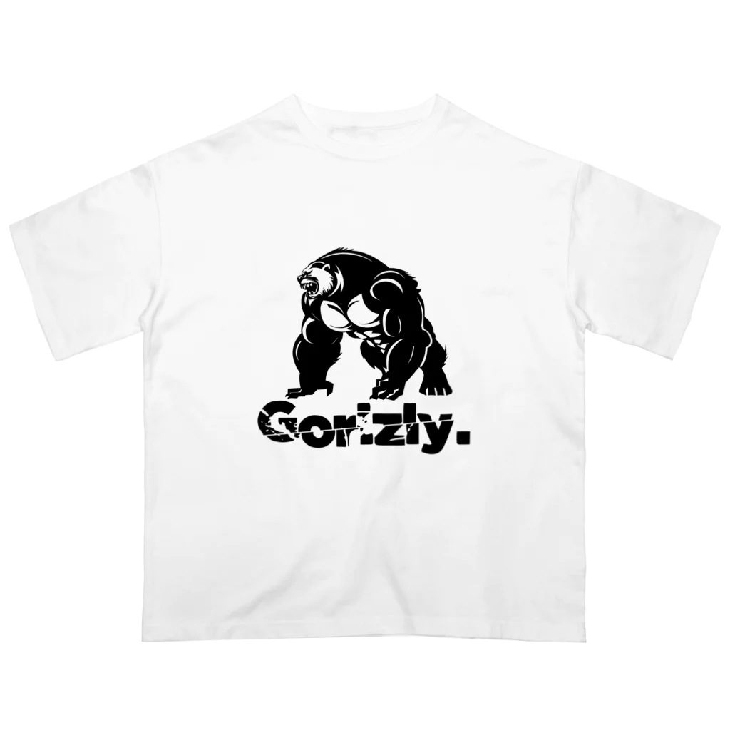 Gorizly OfficialのGorizly_ロゴ Big #001(White) オーバーサイズTシャツ