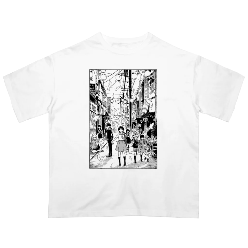 くらやみ横丁グッズ商店の宵町めめ画業10周年記念Tシャツ オーバーサイズTシャツ