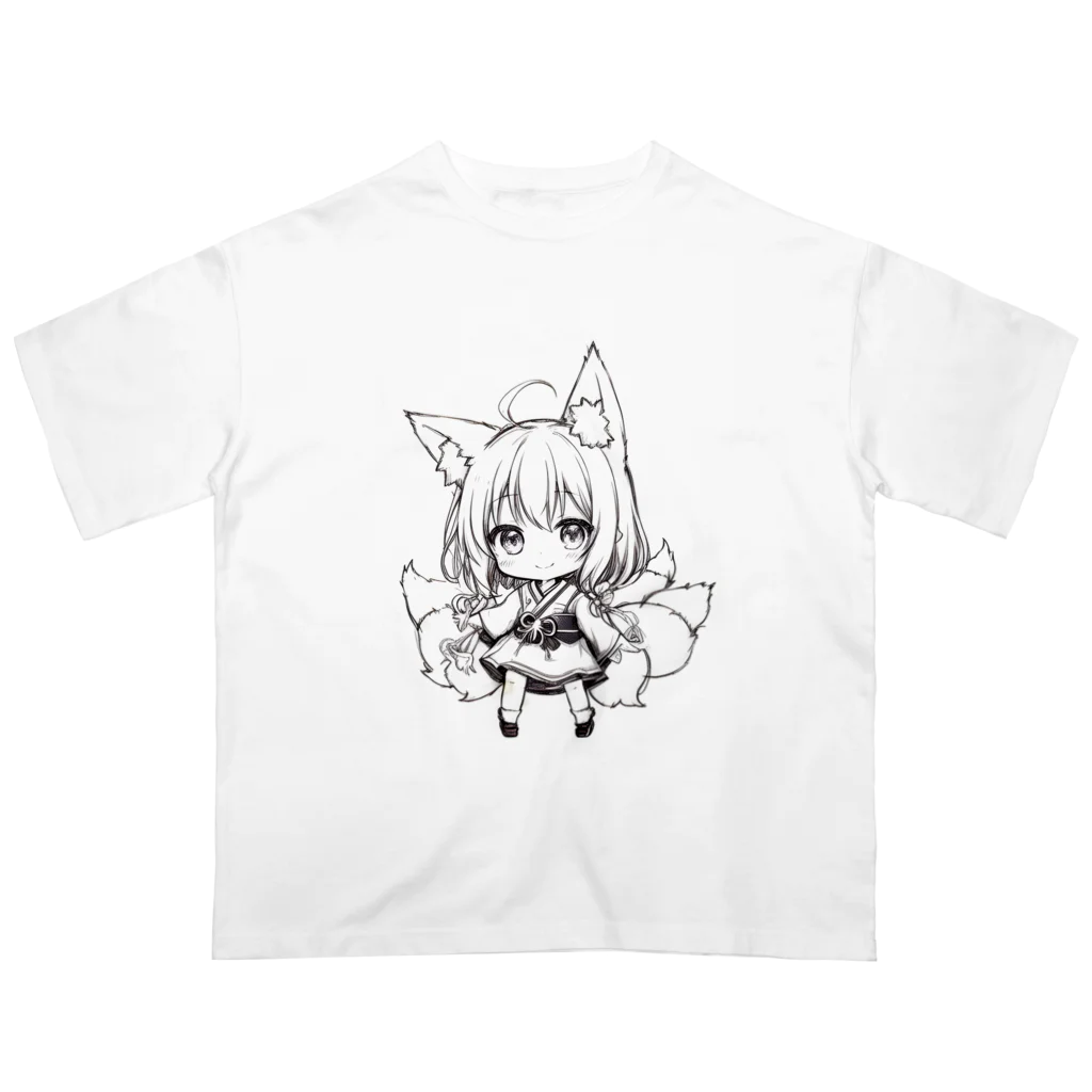 KAZAHANAのきつねっ娘ふぅちゃん - 習作編 - Oversized T-Shirt