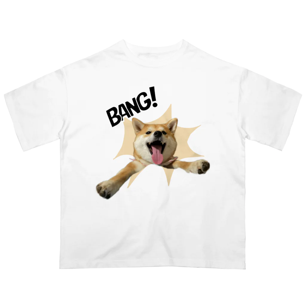 Runny_Shiba_Dogの飛び出す柴犬 Oversized T-Shirt