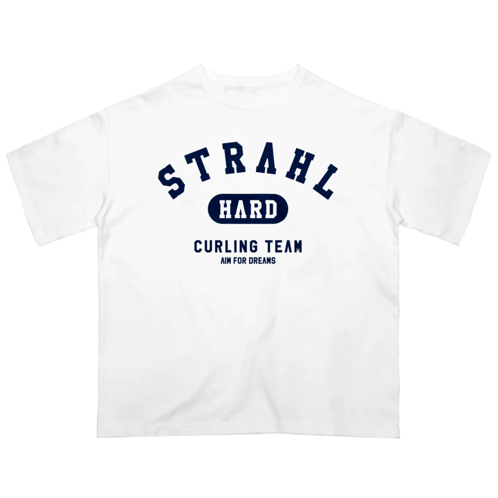 STRAHLオフィシャルグッズストアのSTRAHLカレッジ白 オーバーサイズTシャツ