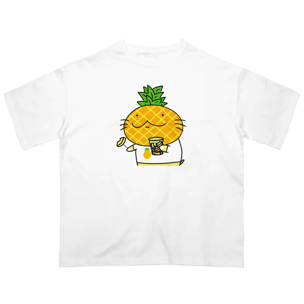 YUTANEKO公式ショップのパイナップルの日 Oversized T-Shirt