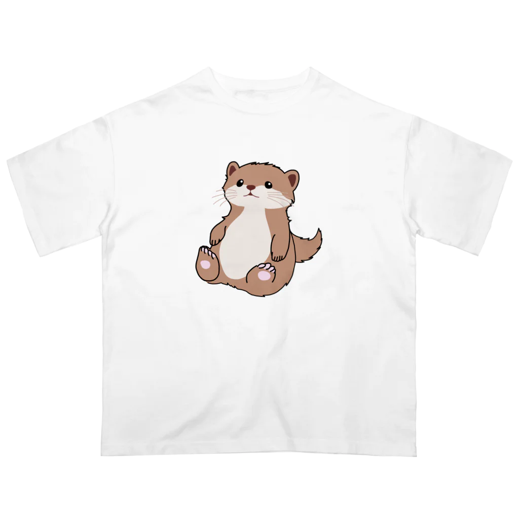 Ponjuのキュートなカワウソ オーバーサイズTシャツ