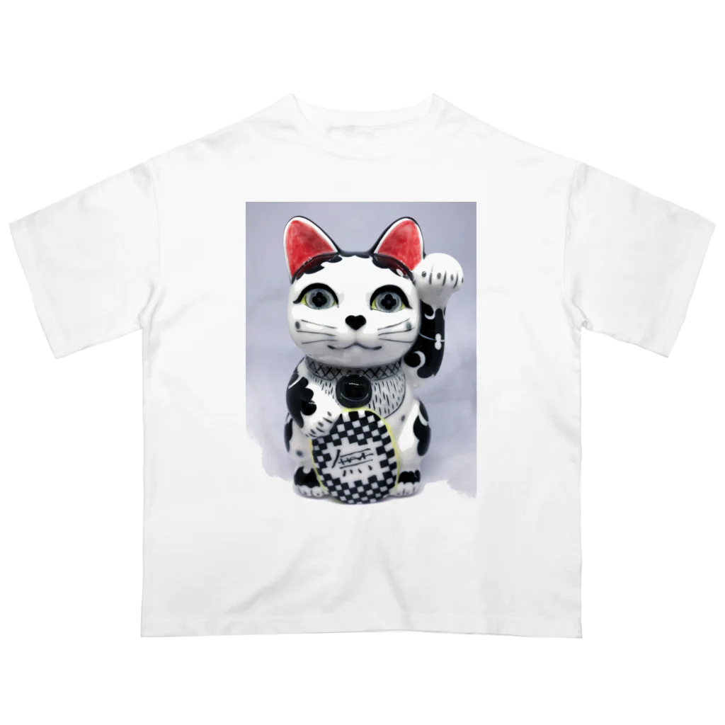 GENRYUの招き猫・無 オーバーサイズTシャツ