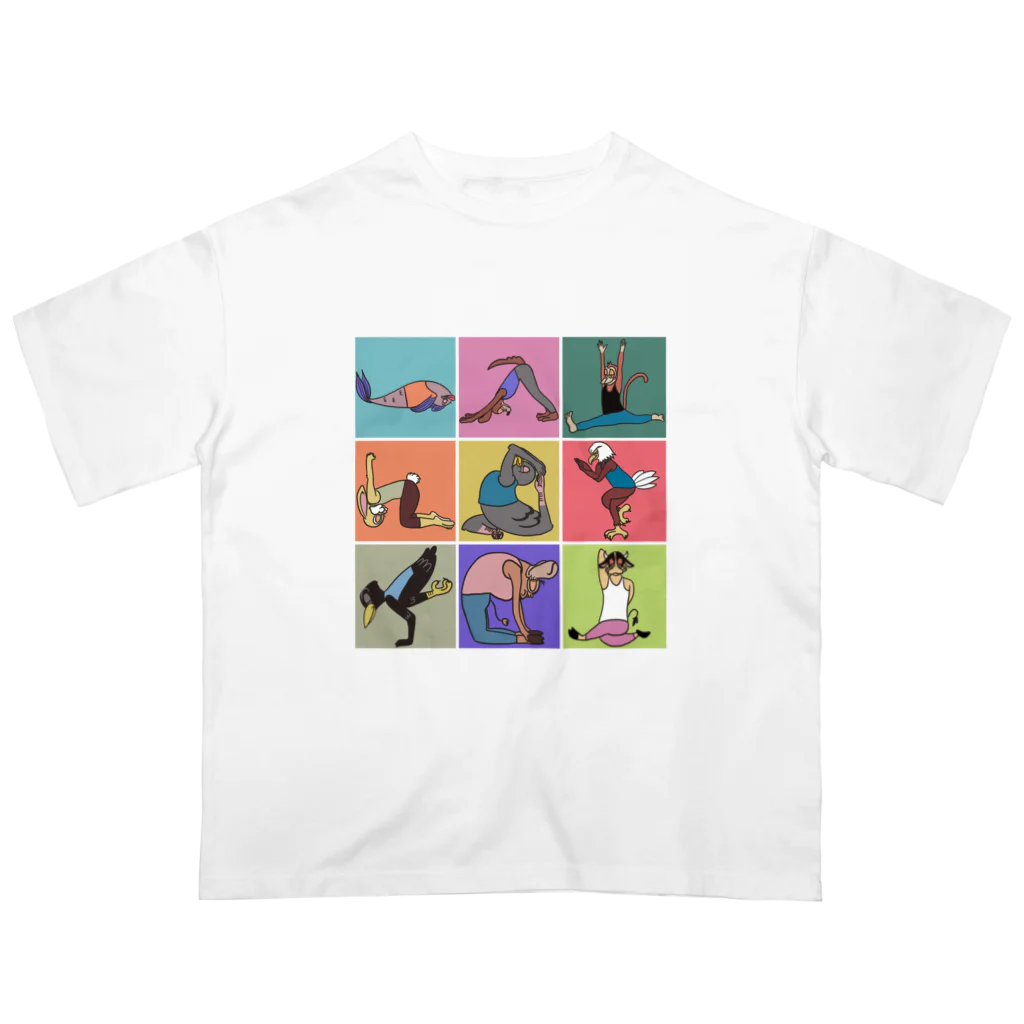 kuuleiのYOGA × Animals オーバーサイズTシャツ