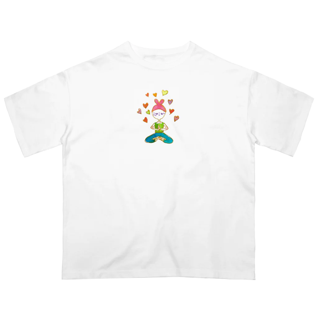 onmycolorの楽描き店のそばかすこちゃん with LOVE Oversized T-Shirt