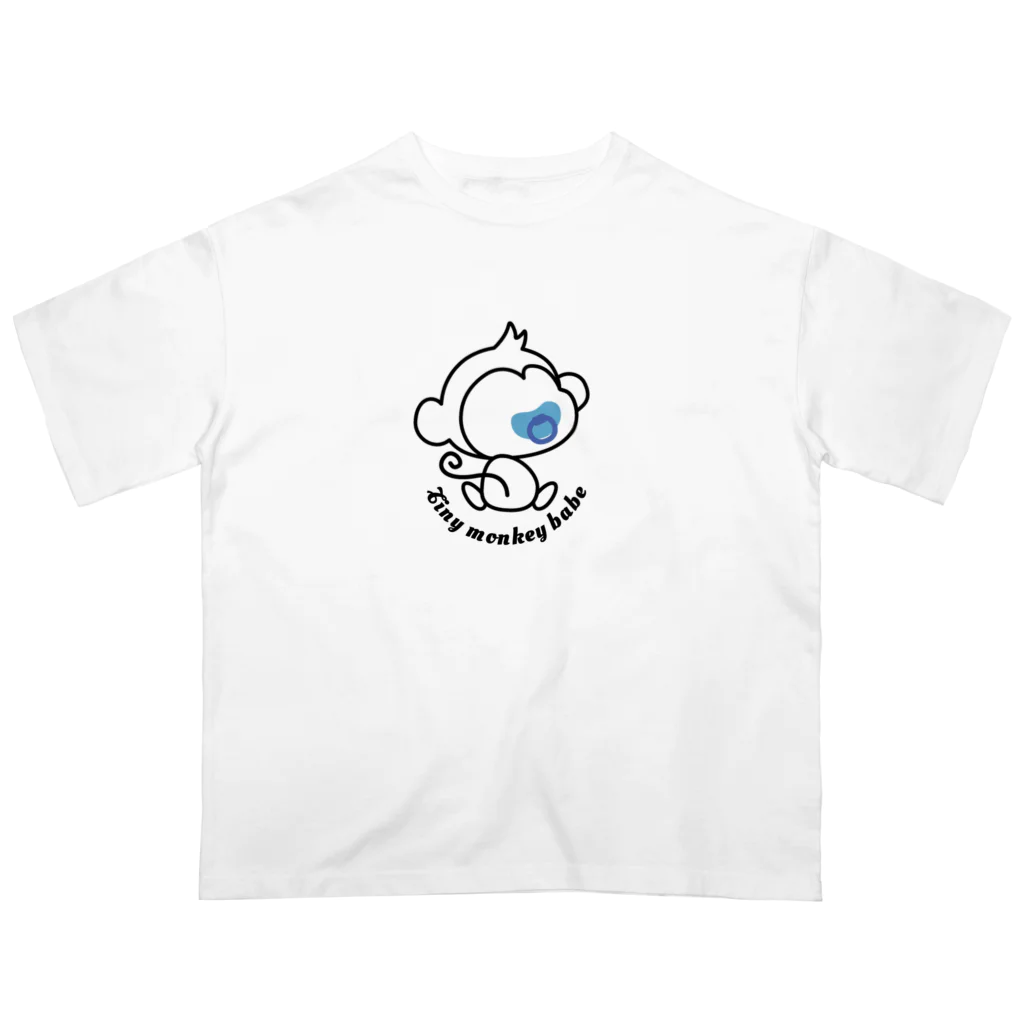 Tiny monkey babeのTiny monkey babe 黒 Oversized T-Shirt