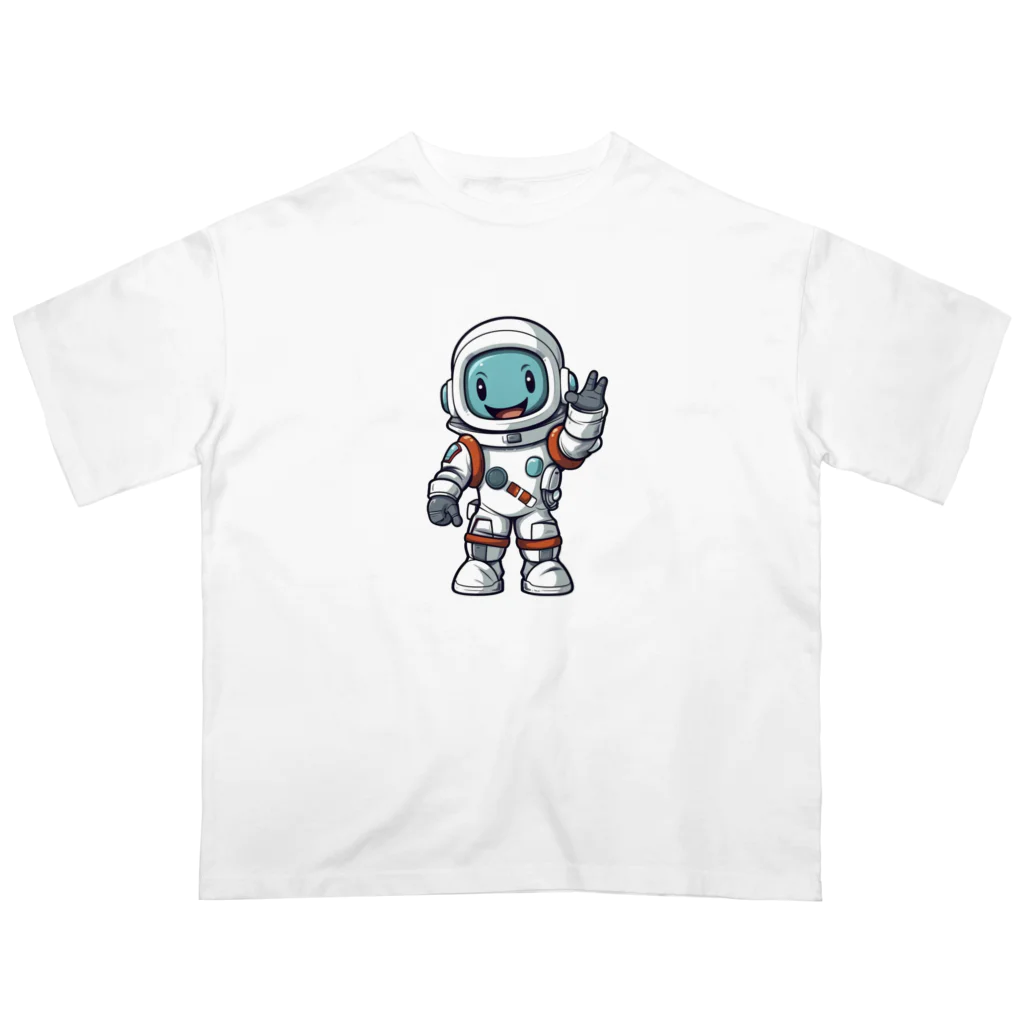 Vasetti_pressの手を振る宇宙飛行士 Oversized T-Shirt