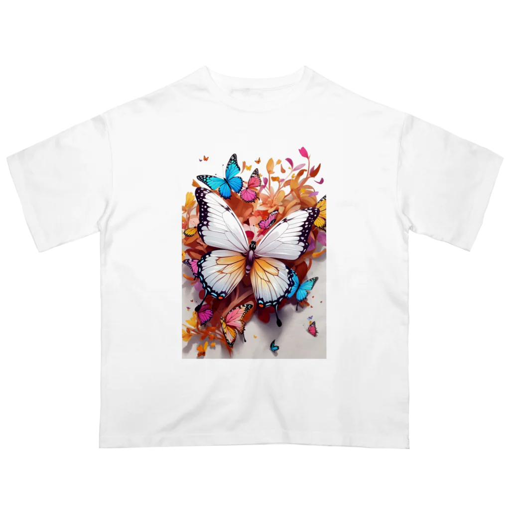 ちょもらんまのColorful butterflies オーバーサイズTシャツ