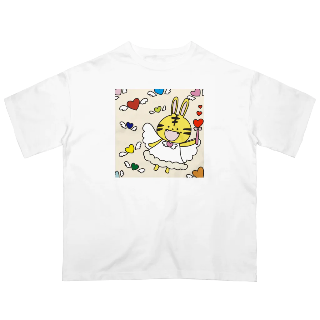 マギのうさタイガー　天使 オーバーサイズTシャツ