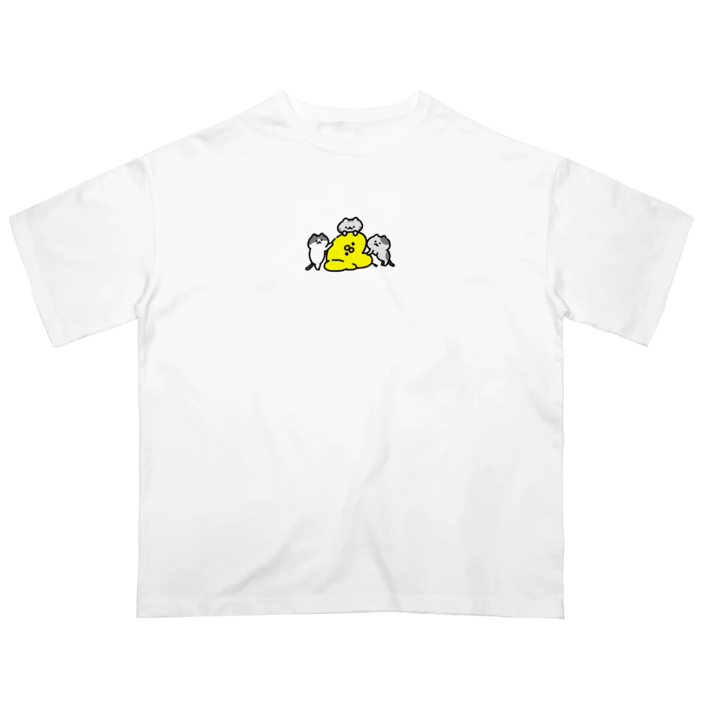 _zombieの猫とぴよたそ オーバーサイズTシャツ