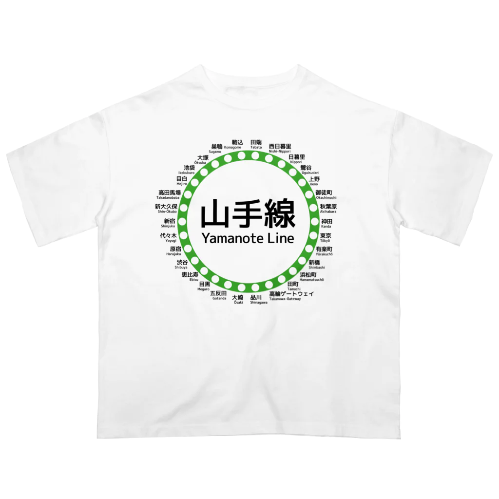 DRIPPEDのJR山手線路線図 Oversized T-Shirt