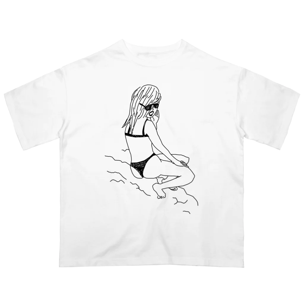 TERRY AND VEGASの岩場の女／ロマンチカ Oversized T-Shirt