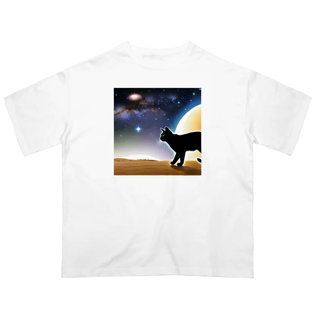 genki-cyatoの火星猫 オーバーサイズTシャツ