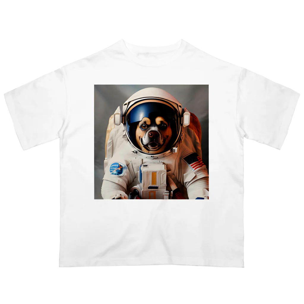 ✨そうのオリジナルグッズ✨の宇宙飛行士犬だワン！！ Oversized T-Shirt