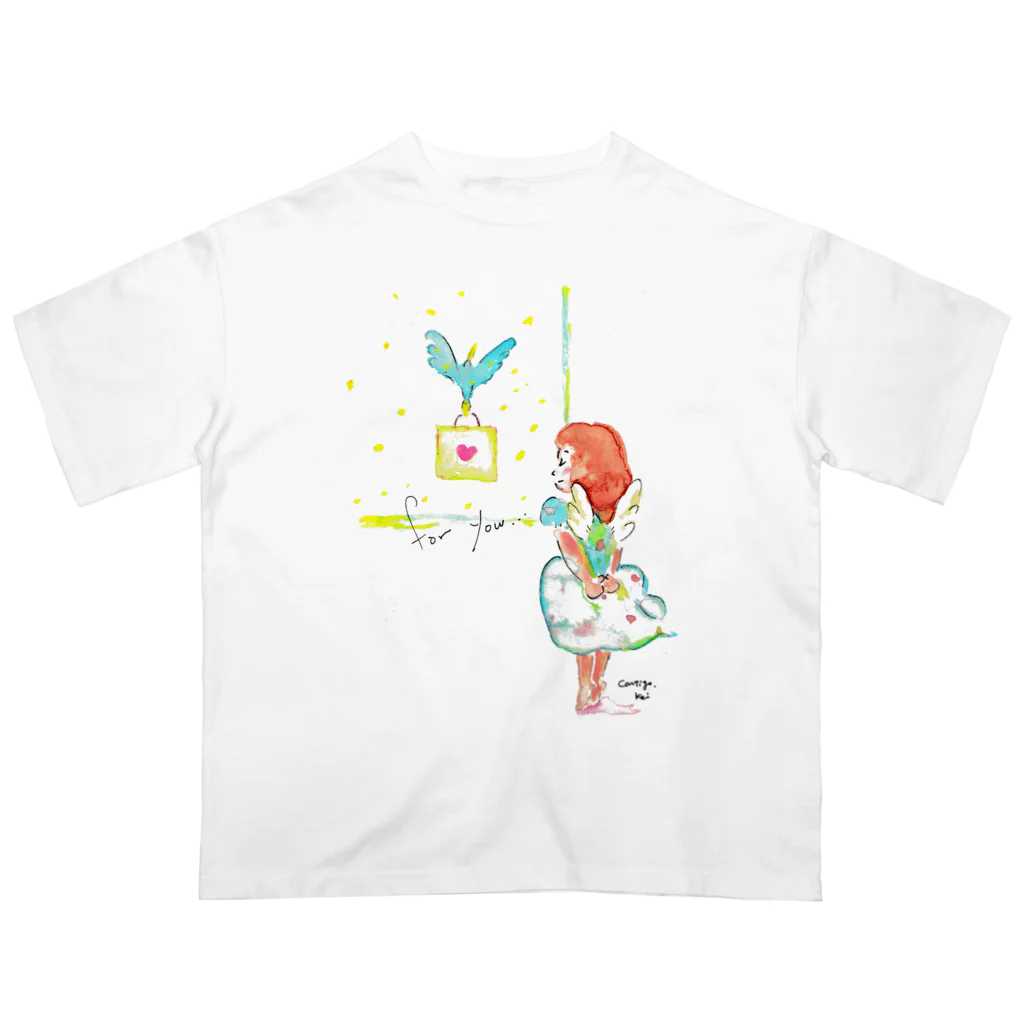 コンティーゴ・デザインのblue bird オーバーサイズTシャツ