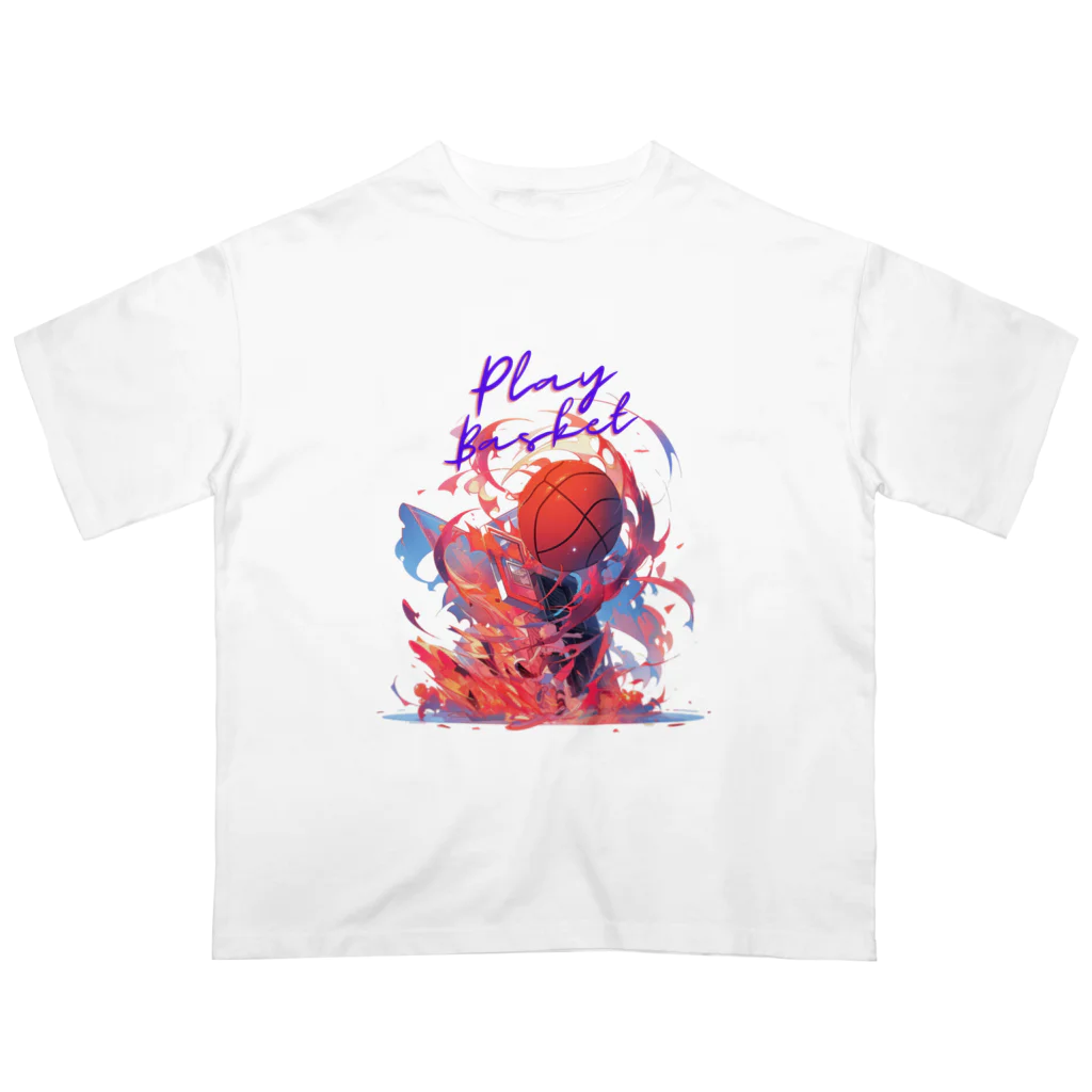 SUY_art_のPlay Basket オーバーサイズTシャツ