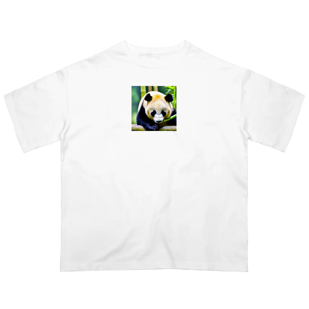 Junndyの竹パンダ オーバーサイズTシャツ