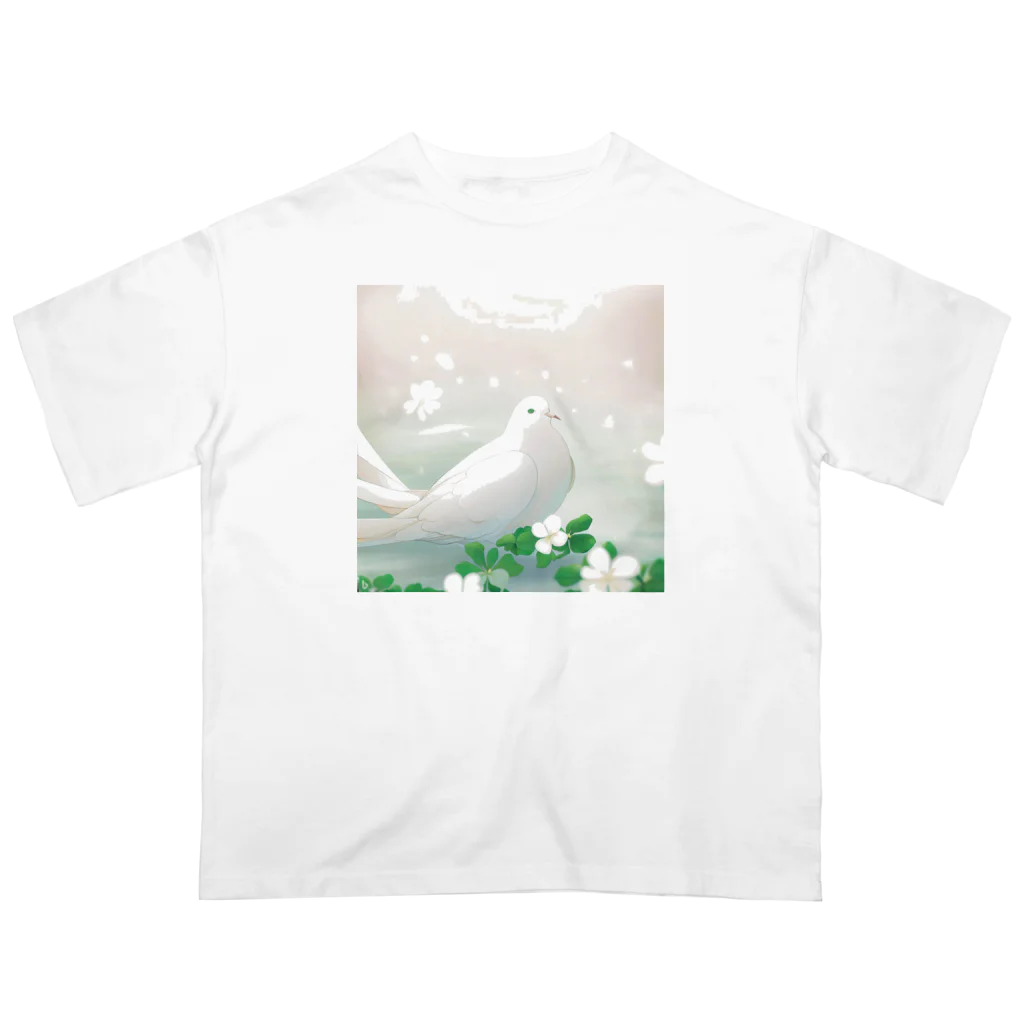 こりすまるの夢幻　鳩　清ら オーバーサイズTシャツ