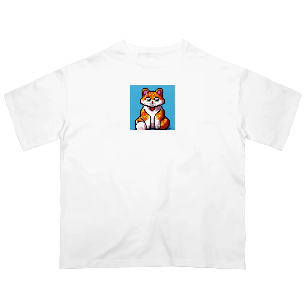 てっきんマンのドット絵ねこくん オーバーサイズTシャツ