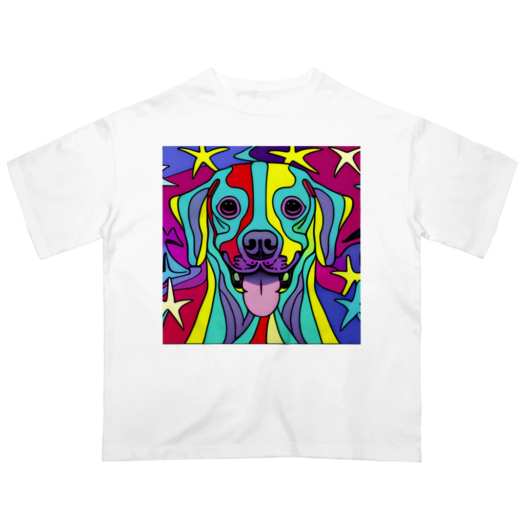 nakagawa-kikakuの奇抜なアート風の可愛い犬のグッズ Oversized T-Shirt