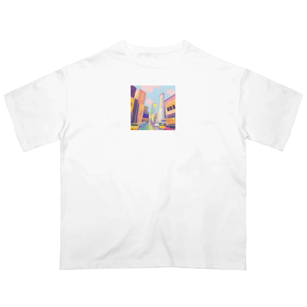 origami_11の街並み Oversized T-Shirt