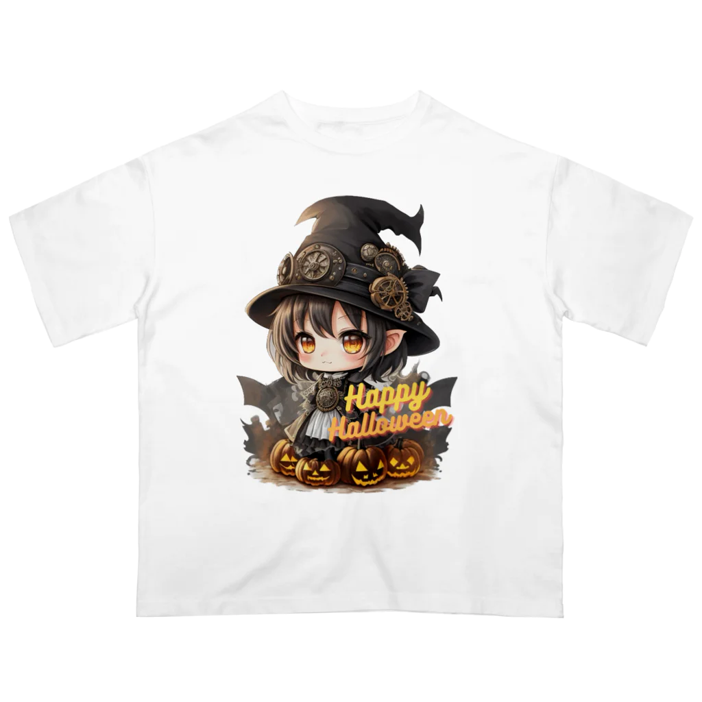 Design_Factory-Lのスチームパンク Girlハロウィンスタイル オーバーサイズTシャツ