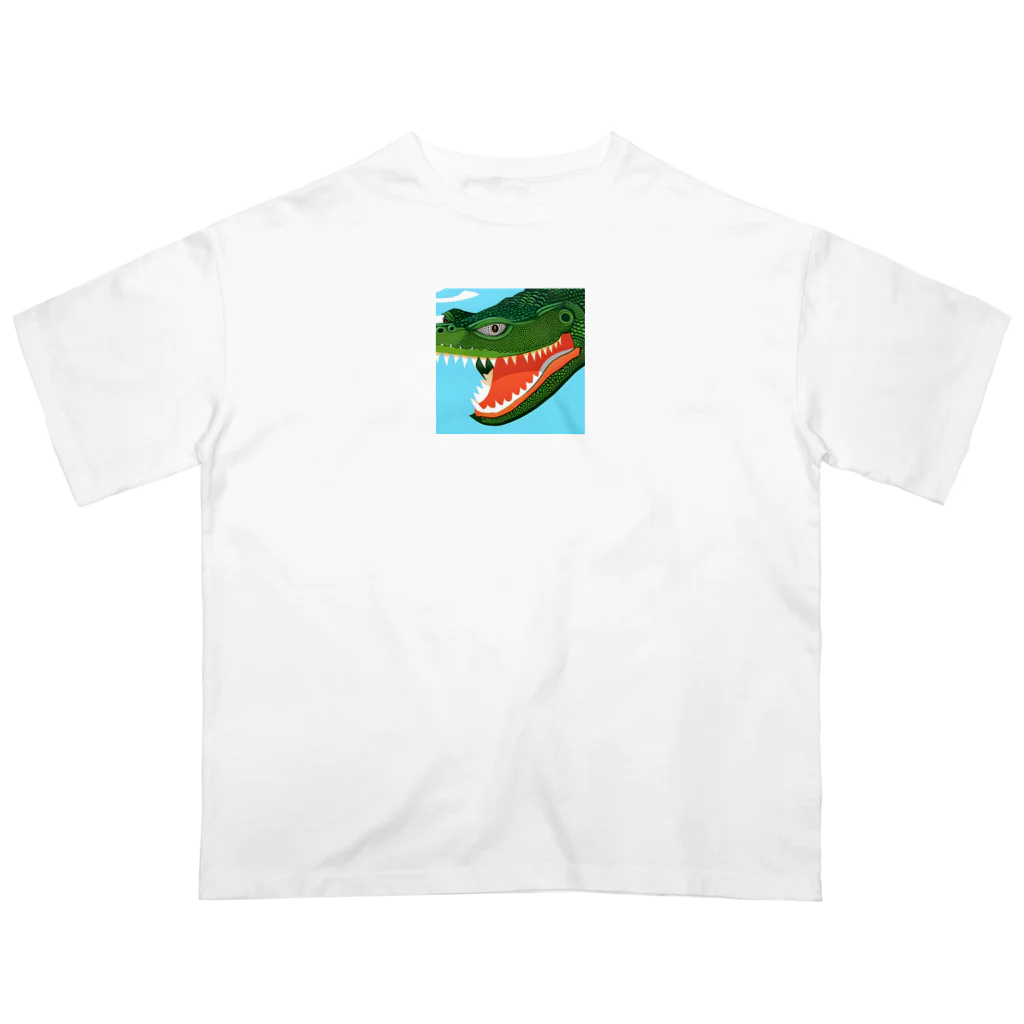 sasamakoのワニワニ オーバーサイズTシャツ