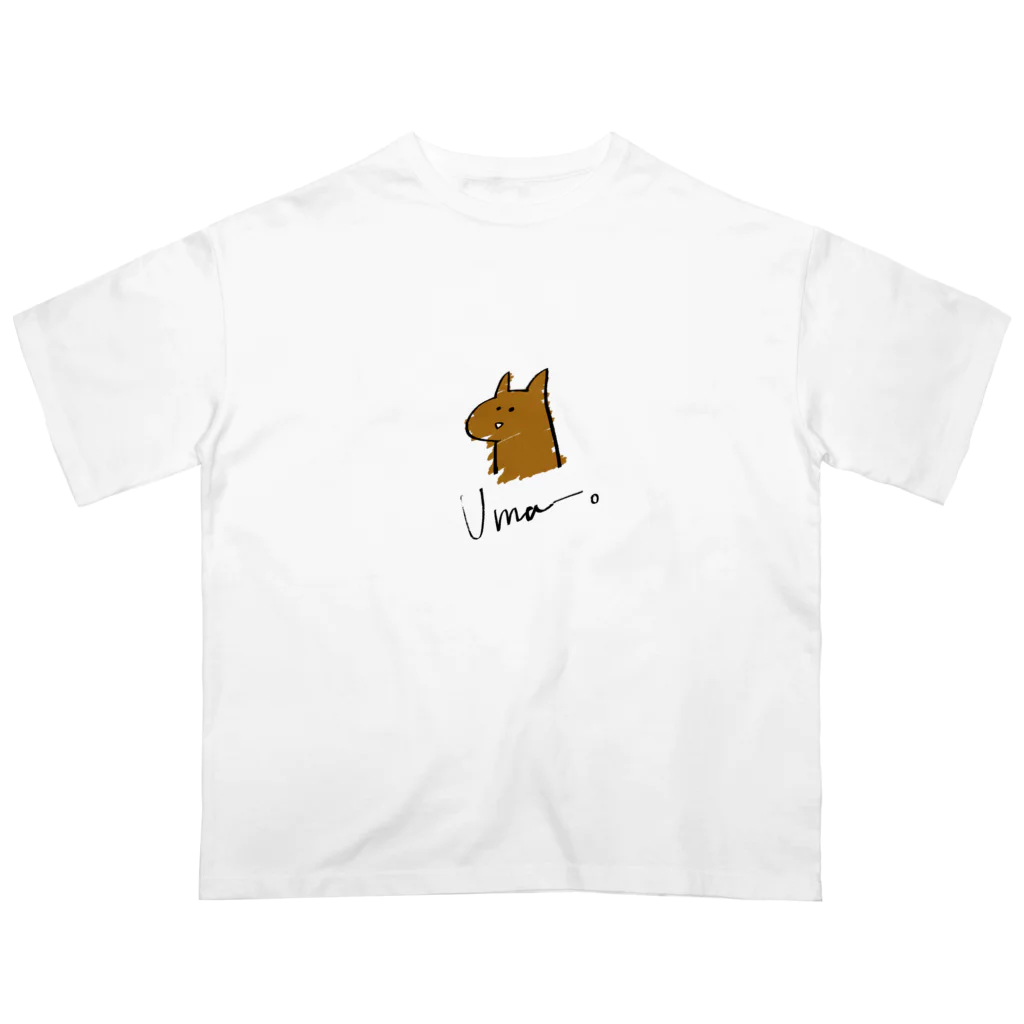 いろおおとり🕊️のUmaー。(栗毛) オーバーサイズTシャツ