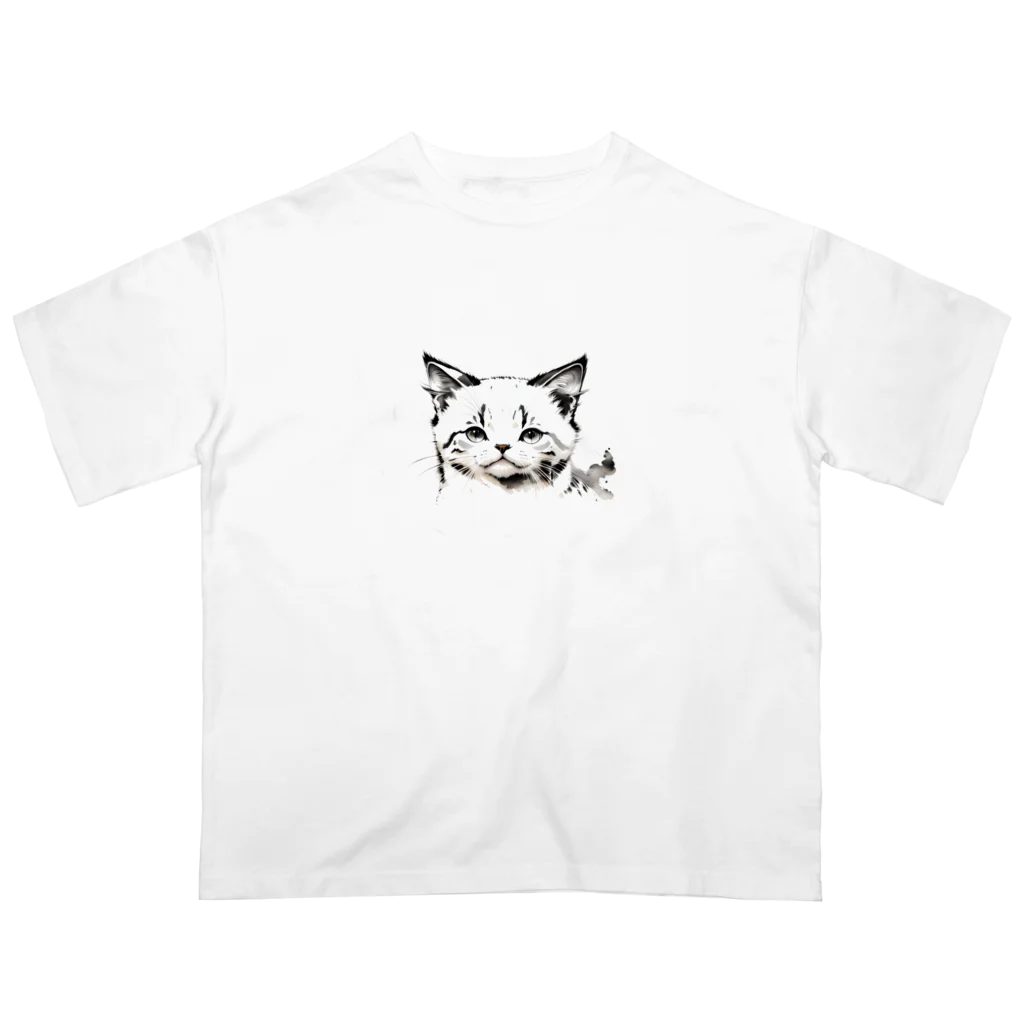 waffle2000のねこさん８ オーバーサイズTシャツ